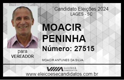 Candidato MOACIR PENINHA 2024 - LAGES - Eleições