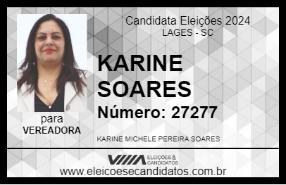 Candidato KARINE SOARES 2024 - LAGES - Eleições