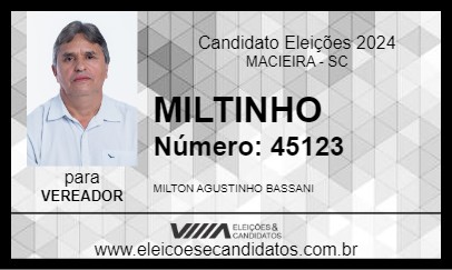 Candidato MILTINHO 2024 - MACIEIRA - Eleições