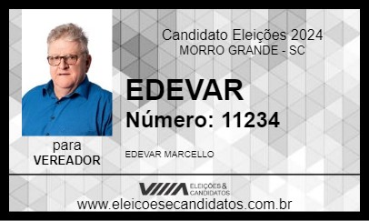 Candidato EDEVAR 2024 - MORRO GRANDE - Eleições