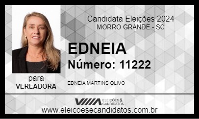 Candidato EDNEIA 2024 - MORRO GRANDE - Eleições