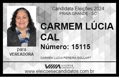 Candidato CARMEM LÚCIA   CAL 2024 - PRAIA GRANDE - Eleições