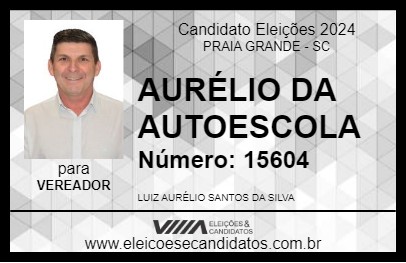 Candidato AURÉLIO DA AUTOESCOLA 2024 - PRAIA GRANDE - Eleições