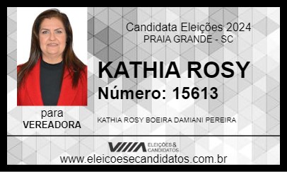 Candidato KATHIA ROSY 2024 - PRAIA GRANDE - Eleições