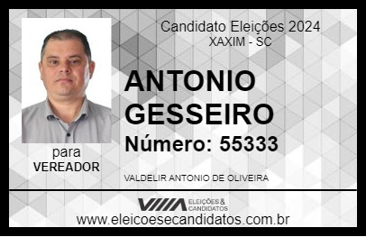 Candidato ANTONIO GESSEIRO 2024 - XAXIM - Eleições