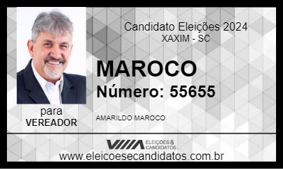 Candidato MAROCO 2024 - XAXIM - Eleições