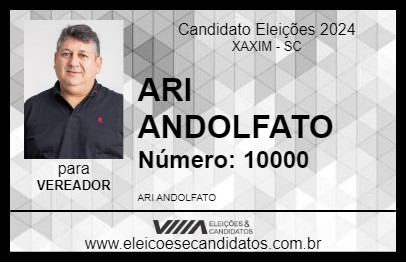 Candidato ARI ANDOLFATO 2024 - XAXIM - Eleições