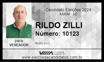 Candidato RILDO ZILLI 2024 - XAXIM - Eleições