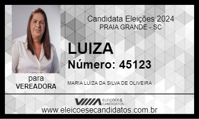 Candidato LUIZA 2024 - PRAIA GRANDE - Eleições