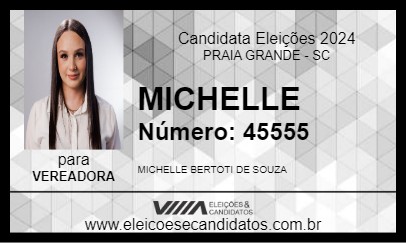 Candidato MICHELLE 2024 - PRAIA GRANDE - Eleições