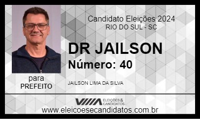 Candidato DR JAILSON 2024 - RIO DO SUL - Eleições