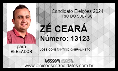 Candidato ZÉ CEARÁ 2024 - RIO DO SUL - Eleições