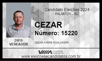 Candidato CEZAR 2024 - PALMITOS - Eleições