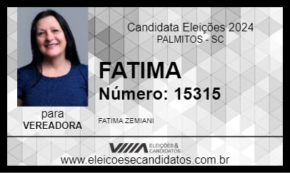 Candidato FATIMA 2024 - PALMITOS - Eleições