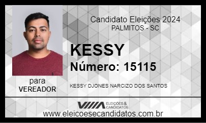 Candidato KESSY 2024 - PALMITOS - Eleições