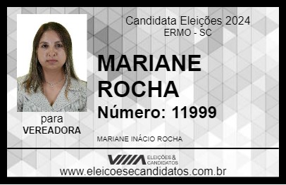 Candidato MARIANE ROCHA 2024 - ERMO - Eleições