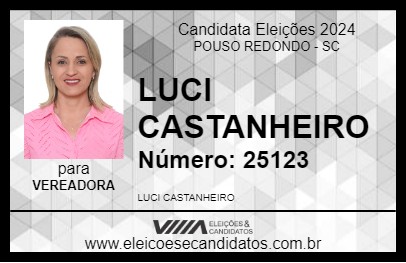 Candidato LUCI CASTANHEIRO 2024 - POUSO REDONDO - Eleições