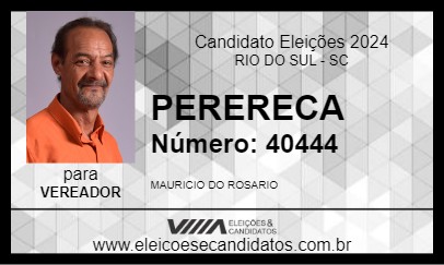 Candidato PERERECA 2024 - RIO DO SUL - Eleições