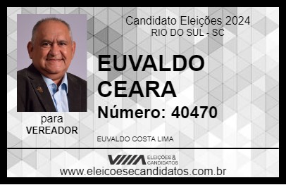 Candidato EUVALDO CEARA 2024 - RIO DO SUL - Eleições