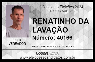 Candidato RENATINHO DA LAVAÇÃO 2024 - RIO DO SUL - Eleições