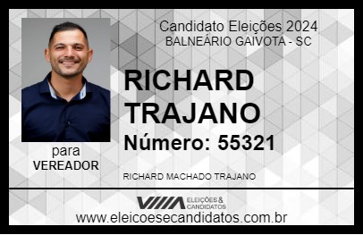 Candidato RICHARD TRAJANO 2024 - BALNEÁRIO GAIVOTA - Eleições