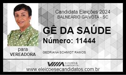 Candidato GÊ DA SAÚDE 2024 - BALNEÁRIO GAIVOTA - Eleições