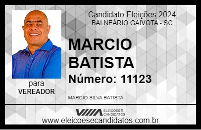 Candidato MARCIO BATISTA 2024 - BALNEÁRIO GAIVOTA - Eleições