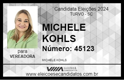 Candidato MICHELE KOHLS 2024 - TURVO - Eleições