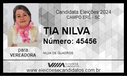 Candidato TIA NILVA 2024 - CAMPO ERÊ - Eleições