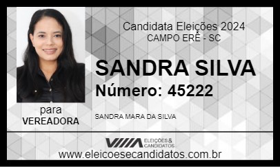 Candidato SANDRA SILVA 2024 - CAMPO ERÊ - Eleições