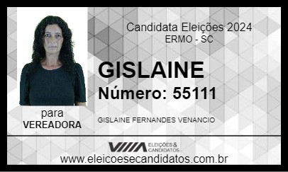 Candidato GISLAINE 2024 - ERMO - Eleições