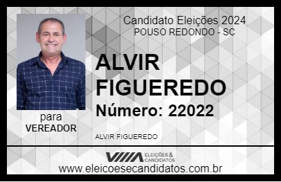 Candidato ALVIR FIGUEREDO 2024 - POUSO REDONDO - Eleições