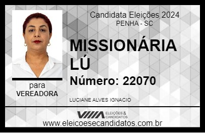 Candidato MISSIONÁRIA LÚ 2024 - PENHA - Eleições