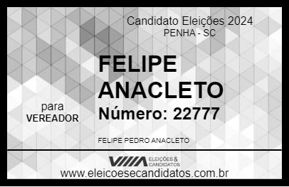 Candidato FELIPE ANACLETO 2024 - PENHA - Eleições