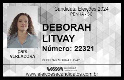 Candidato DEBORAH LITVAY 2024 - PENHA - Eleições