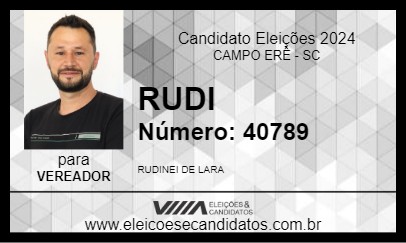 Candidato RUDI 2024 - CAMPO ERÊ - Eleições