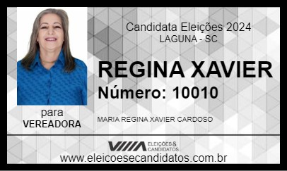 Candidato REGINA XAVIER 2024 - LAGUNA - Eleições