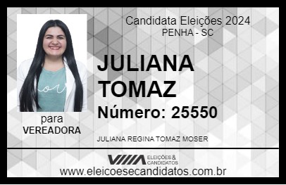 Candidato JULIANA TOMAZ 2024 - PENHA - Eleições