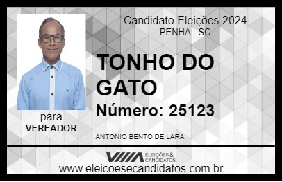 Candidato TONHO DO GATO 2024 - PENHA - Eleições