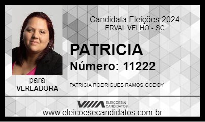 Candidato PATRICIA RAMOS 2024 - ERVAL VELHO - Eleições