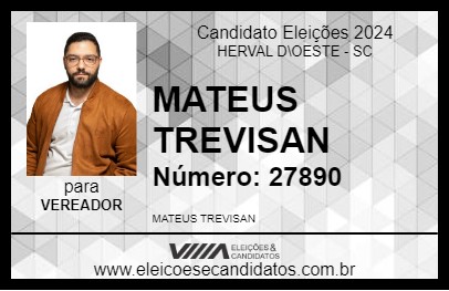 Candidato MATEUS TREVISAN 2024 - HERVAL D\OESTE - Eleições