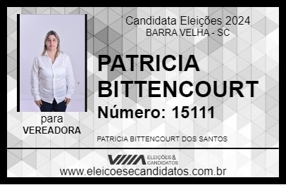 Candidato PATRICIA BITTENCOURT 2024 - BARRA VELHA - Eleições