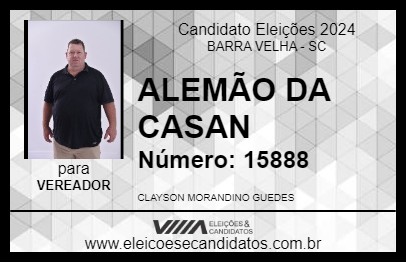 Candidato ALEMÃO 2024 - BARRA VELHA - Eleições