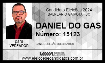 Candidato DANIEL DO GAS 2024 - BALNEÁRIO GAIVOTA - Eleições