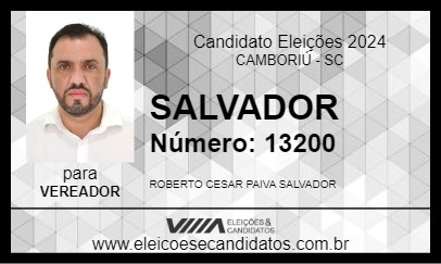 Candidato SALVADOR 2024 - CAMBORIÚ - Eleições