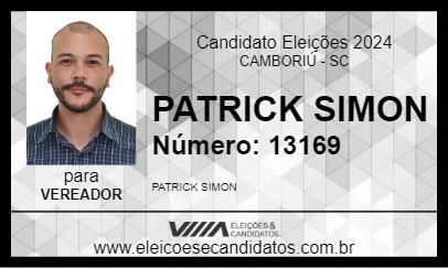 Candidato PATRICK SIMON 2024 - CAMBORIÚ - Eleições