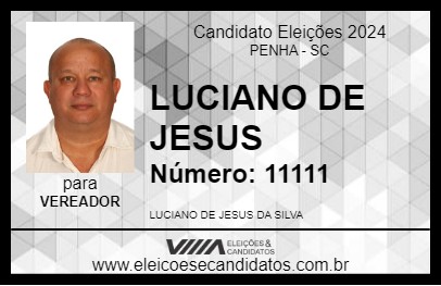 Candidato LUCIANO DE JESUS 2024 - PENHA - Eleições