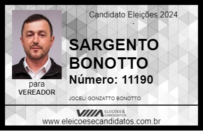 Candidato SARGENTO BONOTTO 2024 - PENHA - Eleições