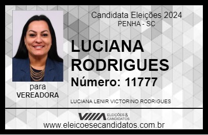 Candidato LUCIANA RODRIGUES 2024 - PENHA - Eleições