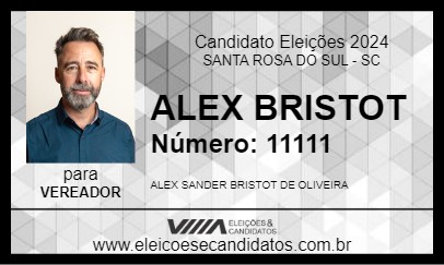 Candidato ALEX BRISTOT 2024 - SANTA ROSA DO SUL - Eleições